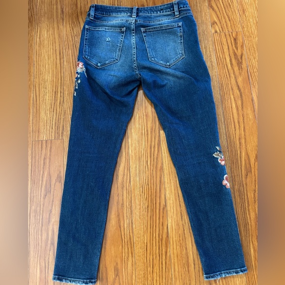 MISS ME JEANS * SKINNY ANKLE JEANS with EMBROIDERED FLOWERS  - SIZE 26 - Picture 6 of 12